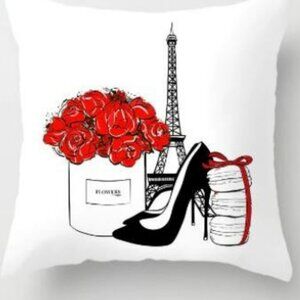 Parisian Black Stilettos Pillow Cover